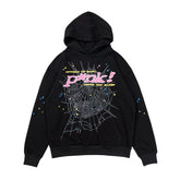 sp5der p*nk hoodie black/pink